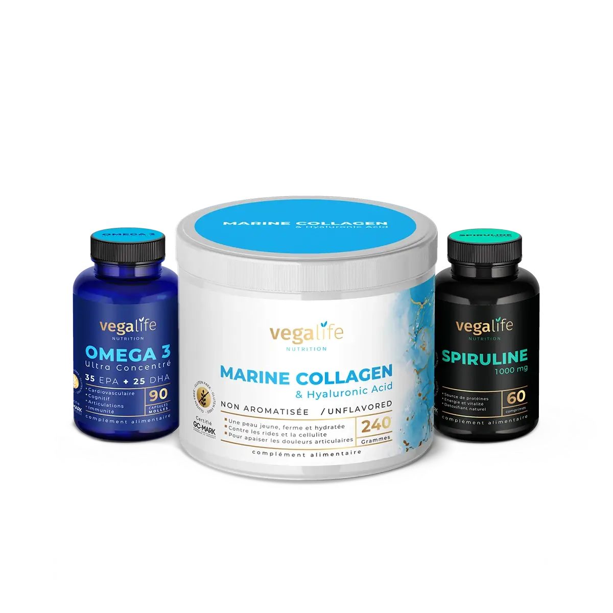 Pack Sport — Spiruline, Oméga-3 & collagène