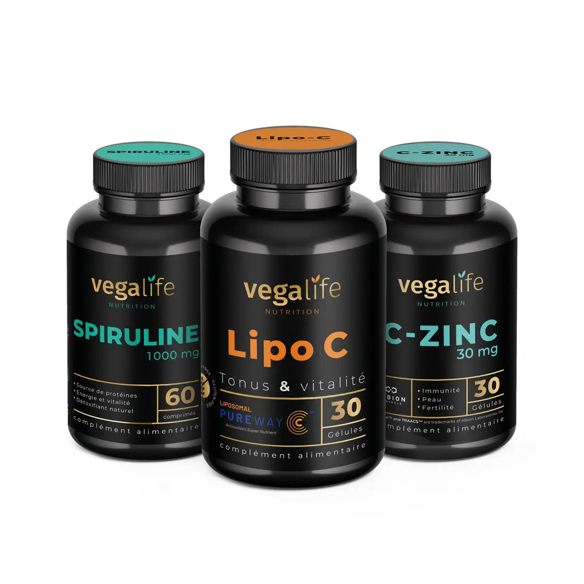 Pack Énergie — Lipo-C, Spiruline & C-Zinc